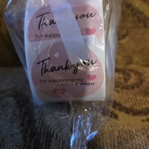 Thank You Stickers Roll 500 Per Roll 1.5" Inch